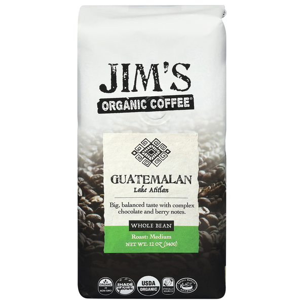 Jim's Organic Medium Roast Whole Bean Coffee