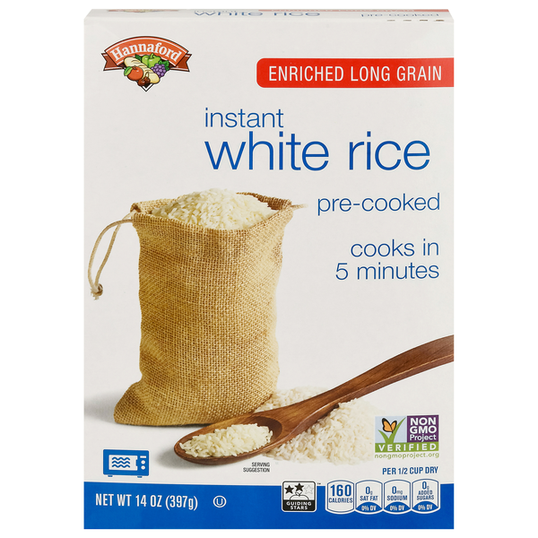 Hannaford Precooked Long Grain Instant White Rice