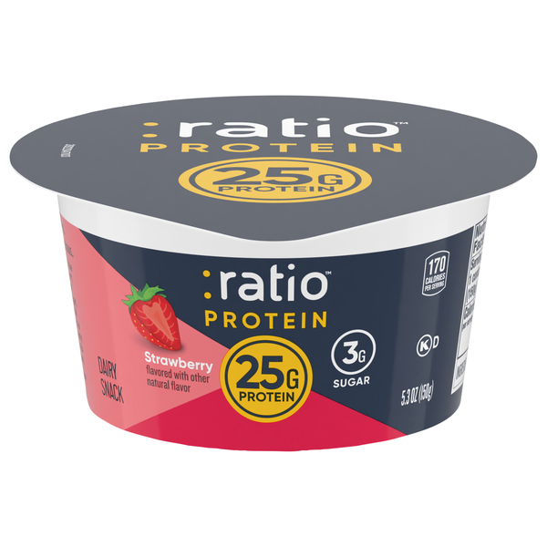 ratio PROTEIN 25g Strawberry Dairy Yogurt Snack Cup