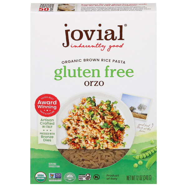 Jovial Gluten Free Brown Rice Orzo Pasta