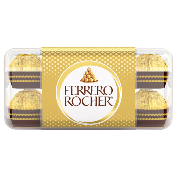 Ferrero Rocher Fine Hazelnut Chocolates Candy - 16 ct