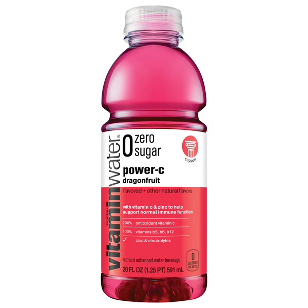 vitaminwater Zero Sugar Power-C Dragonfruit Enhanced Water Beverage