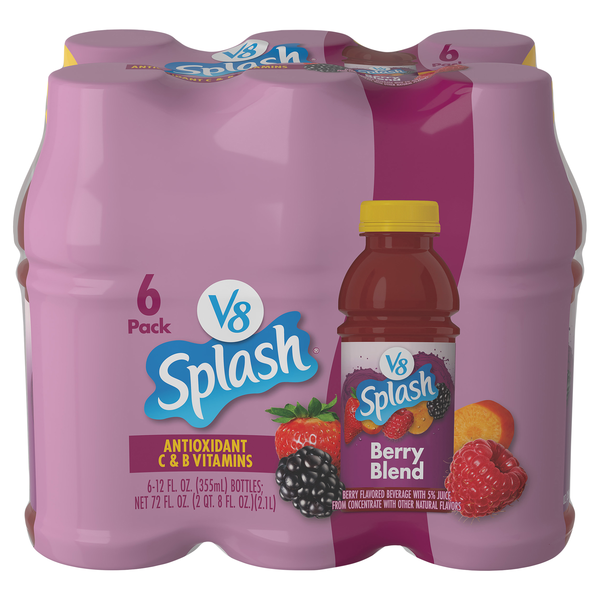V8 Splash Berry Blend Juice Beverage - 6 pk