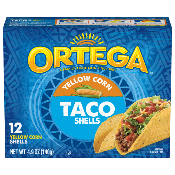 Ortega Yellow Corn Hard Taco Shells - 12 ct