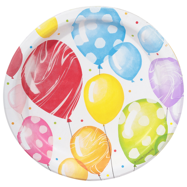 Party Creations Lunch Plates Ballon Bash 6 7/8 Inch