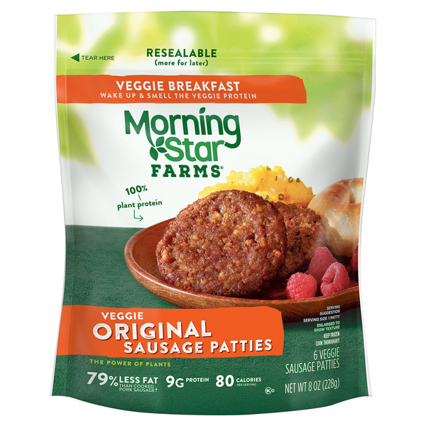 Save on MorningStar Farms Veggie Breakfast Sausage Patties Original 6