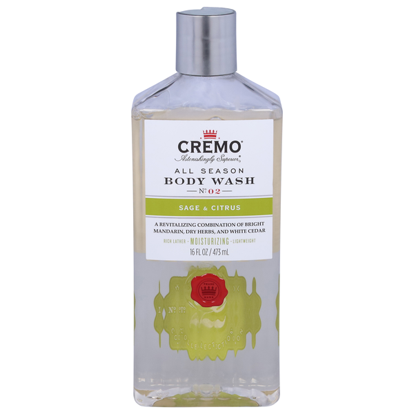 Save on Cremo All Season Moisturizing No. 02 Body Wash Sage & Citrus