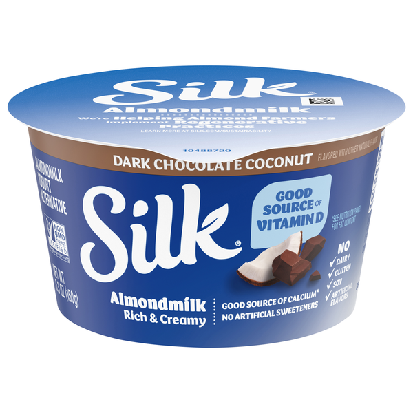Silk Dairy Free Dark Chocolate Coconut Almondmilk Yogurt Alternative Cup