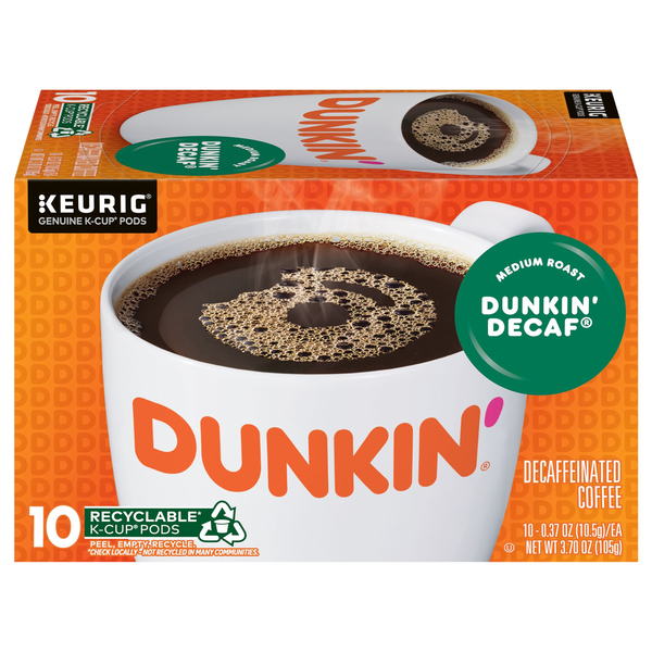 Dunkin' Decaf Medium Roast K-Cup Coffee Pods