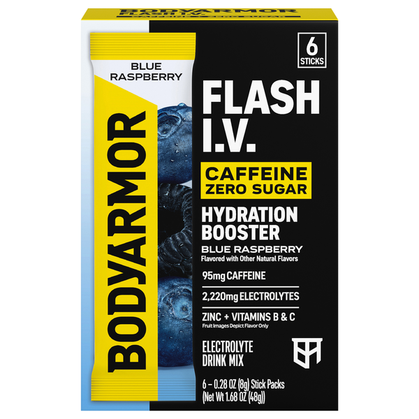 BODYARMOR Zero Sugar Blue Raspberry Electrolyte Drink Mix - 6 ct