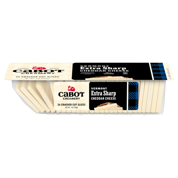Cabot Vermont Extra Sharp Cheddar Cheese Cracker Cut Slices - 26 ct