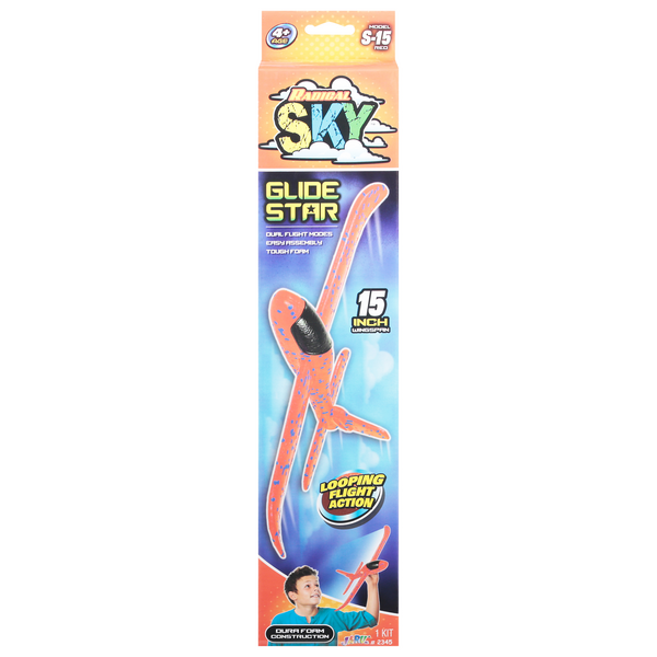 Ja-Ru Radical Sky Foam Glider Star Model S-15 Blue Ages 4+
