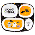 Smart Living Halloween Divided Plate Spooky Squad Orange & Black
