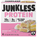 Junkless Gluten Free Birthday Cake Protein Bars - 4 ct
