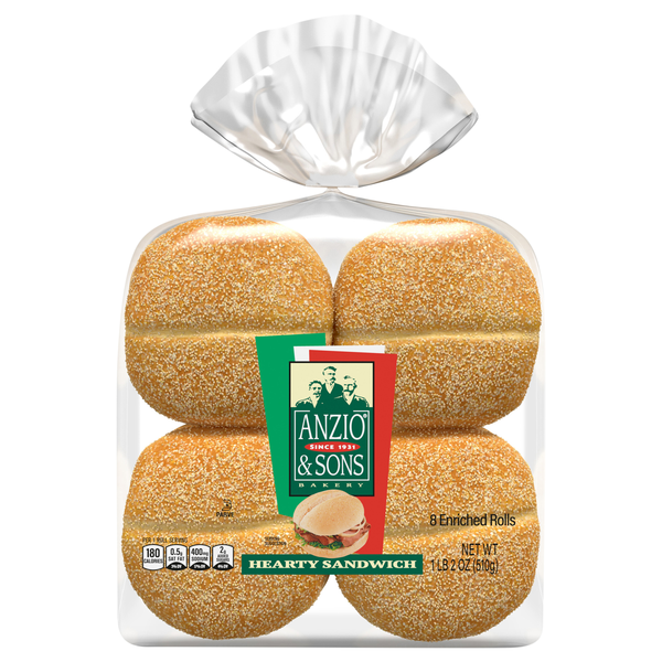 Anzio & Sons Hearty Sandwich Rolls - 8 ct