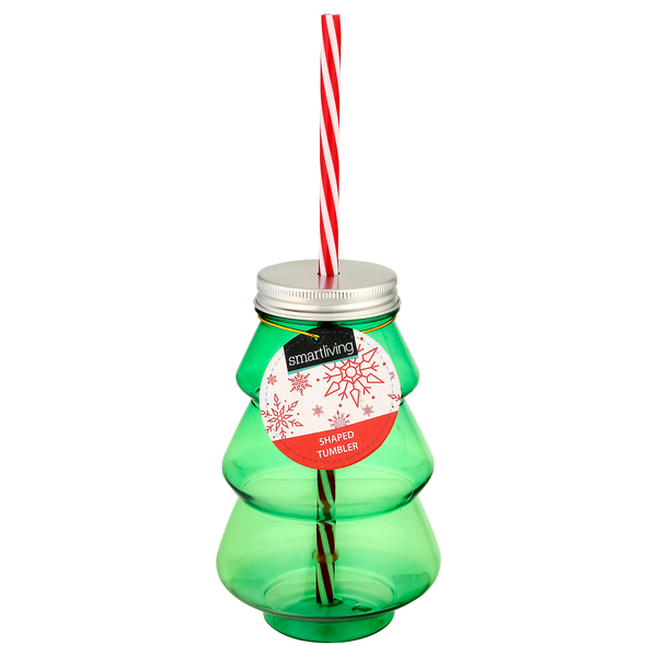 Smart Living Holiday Tree Shaped Tumbler