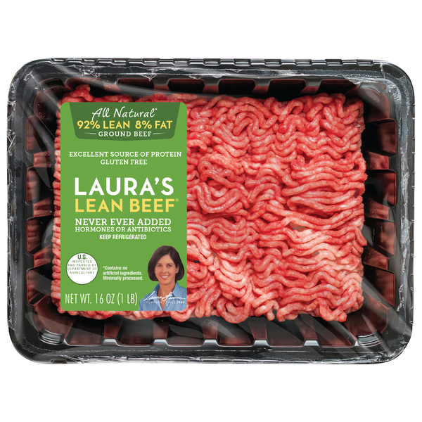 Laura's All Natural 92% Lean 8% Fat Ground Beef