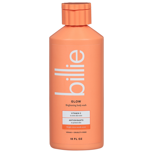 Billie Glow Bright Citrus Woods Scent Brightening Body Wash
