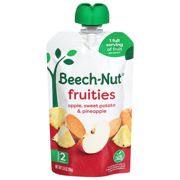 Beech-Nut Fruities Stage 2 Baby Food Apple Sweet Potato & Pineapple