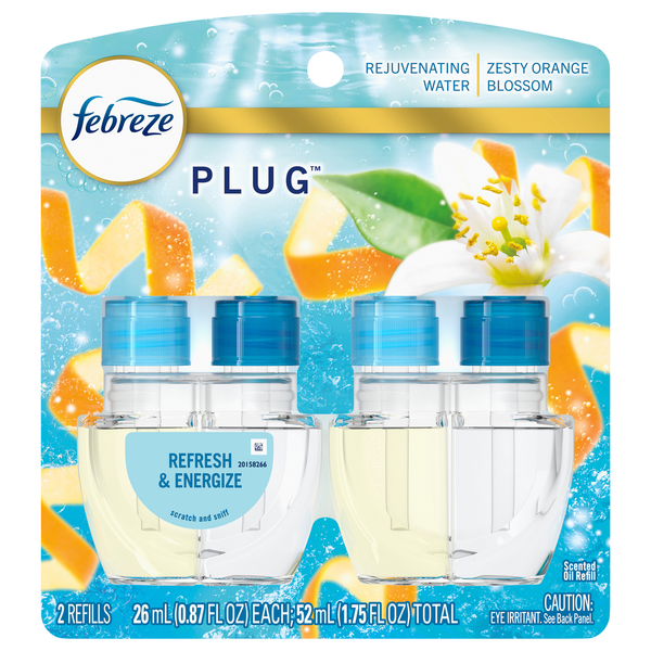 Febreze PLUG Refresh & Energize Scented Oil Refills - 2 ct