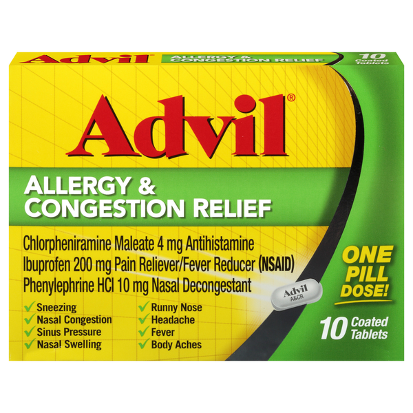 Advil Allergy & Congestion Relief Coated Tablets
