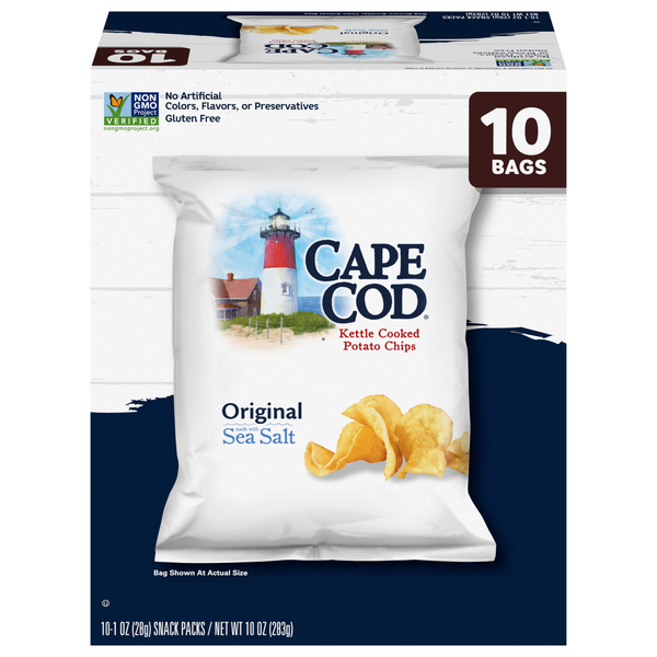 Cape Cod Original Kettle Cooked Potato Chips - 10 ct