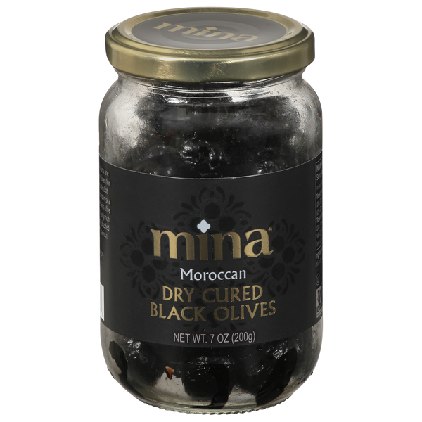 Mina Moroccan Dry Cured Black Olives