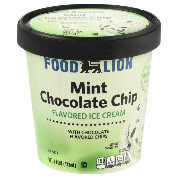 Food Lion Mint Chocolate Chip Flavored Ice Cream