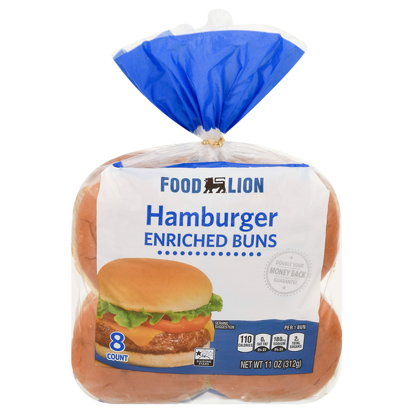 Save on Food Lion Enriched Hamburger Buns 8 ct Order Online Delivery