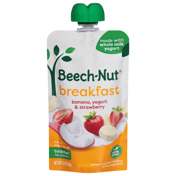 Beech-Nut Breakfast Stage 4 Baby Food Yogurt Banana & Strawberry