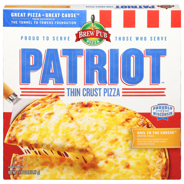 Brew Pub Patriot Thin Crust Hail to the Cheese Pizza Frozen