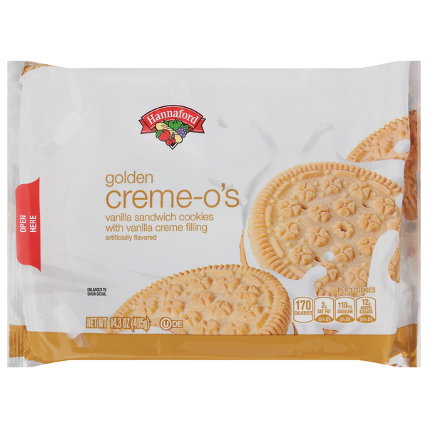 Hannaford Creme-O's Golden Sandwich Cookies