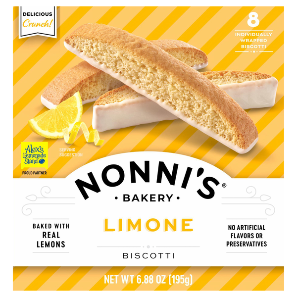 Nonni's Limone Biscotti - 8 ct
