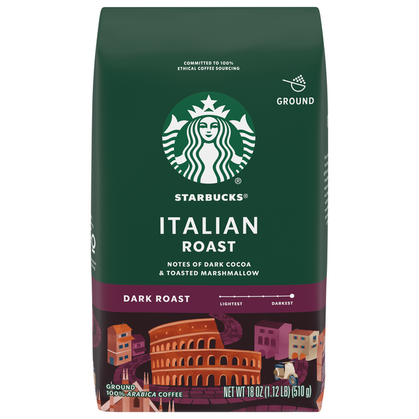 Starbucks Italian Roast Dark Roast Ground Coffee