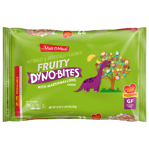 Save on MaltOMeal DynoBites Cereal Fruity with Marshmallows Gluten
