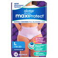 Always Discreet MaxiProtect Women's Incontinence Underwear L