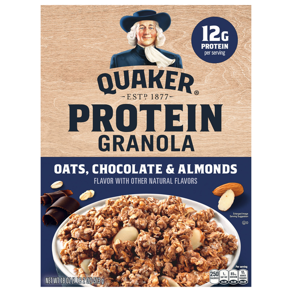 Quaker Oats Chocolate & Almonds Protein Granola Cereal