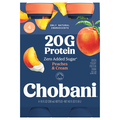 Chobani 20g Protein Lowfat Peaches & Cream Greek Yogurt Drink - 4 pk