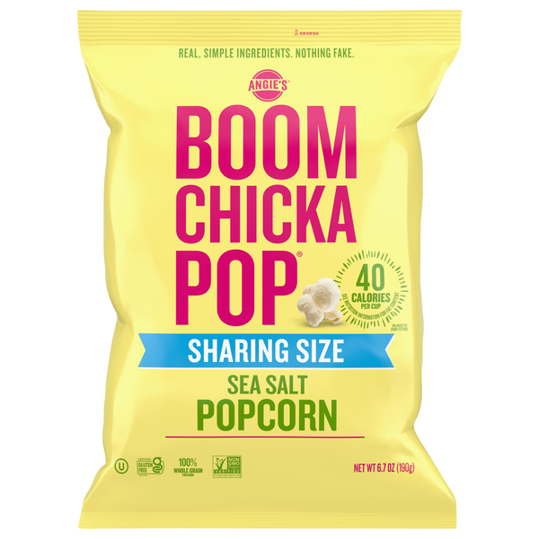 Angie's BOOMCHICKAPOP Gluten Free Sea Salt Popcorn Party Size