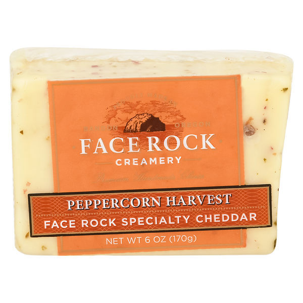 Face Rock Creamery Peppercorn Harvest Cheddar Cheese Wedge