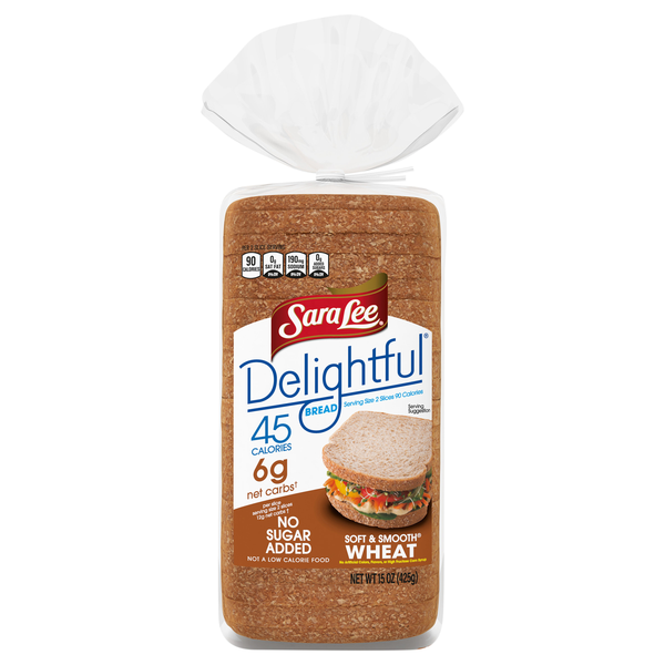 Sara Lee Delightful No Sugar Added Soft & Smooth Wheat Bread Sliced