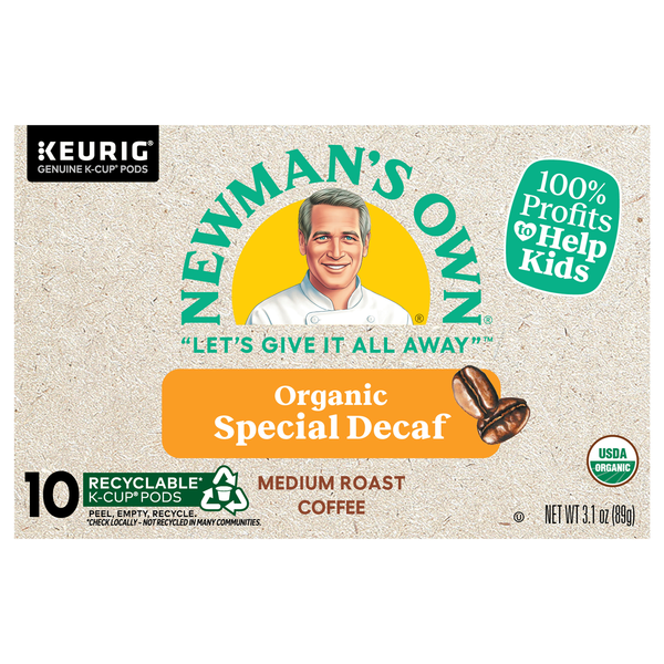Newman's Own Organic Special Blend Decaf Medium Roast Coffee K-Cup Pods