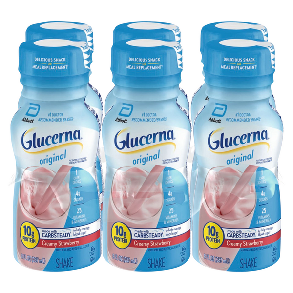 Glucerna Original Creamy Strawberry 10g Protein Shake - 6 pk