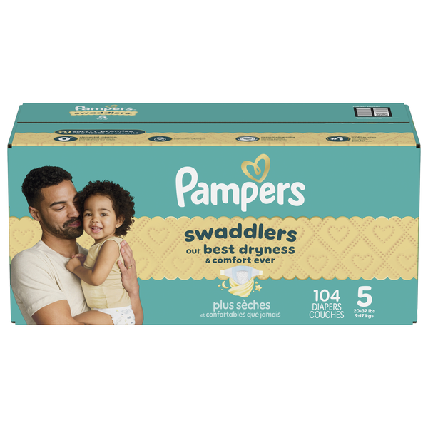 Pampers Swaddlers Size 5 Baby Diapers 27+ lb