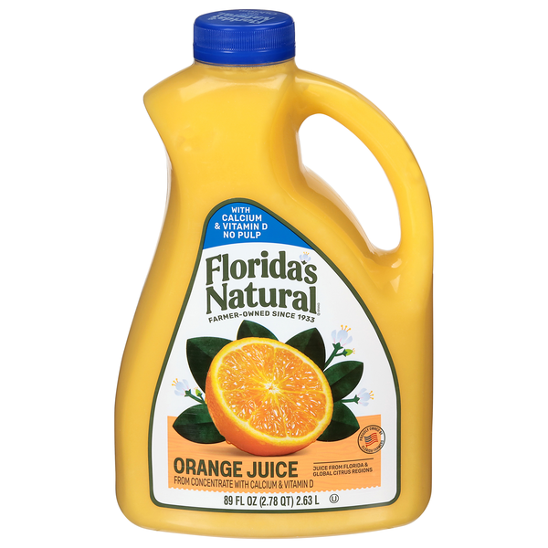 Florida's Natural Premium No Pulp Calcium & Vitamin D 100% Orange Juice