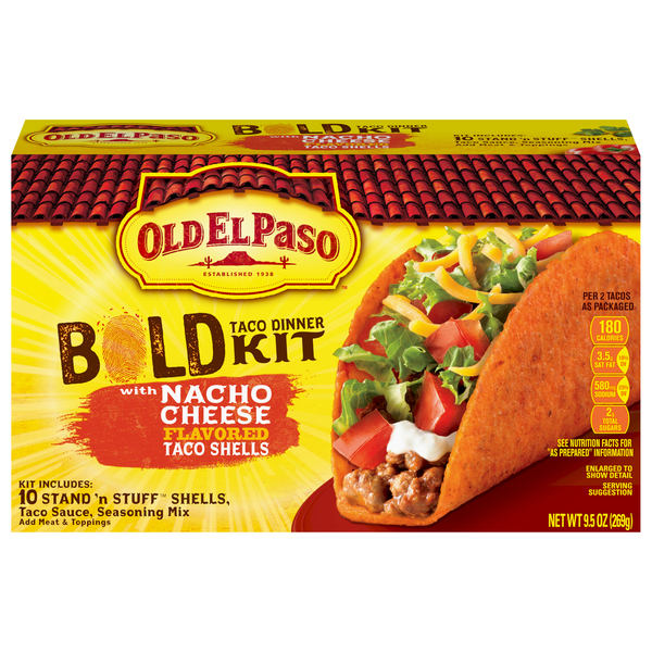 Old El Paso Bold Nacho Cheese Stand 'N Stuff Taco Dinner Kit