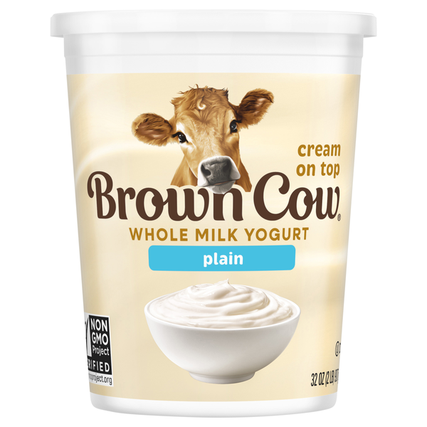 Brown Cow Cream Top Whole Milk Plain Yogurt