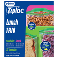 Ziploc Lunch Trio Snack & XL Sandwich Food Storage Bags