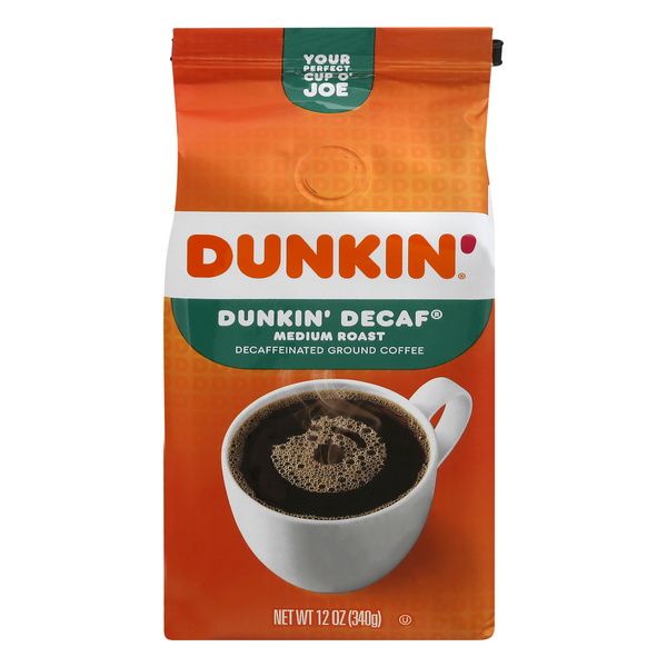 Save on Dunkin' Donuts Original Medium Roast Coffee Decaffeinated