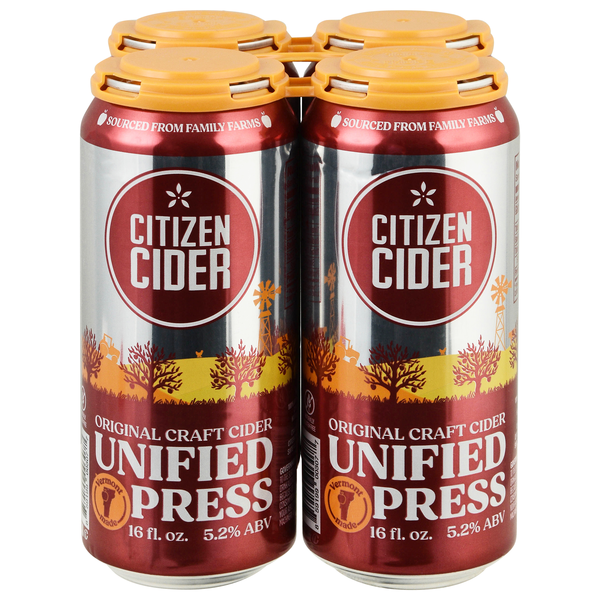 Citizen Cider Unified Press Original Craft Cider - 4 pk